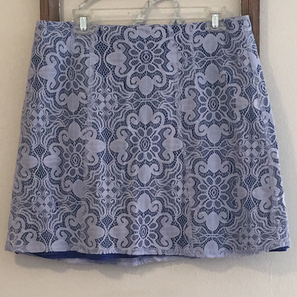 Lace floral skirt